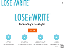 Tablet Screenshot of loseitwrite.com